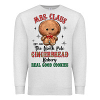 Oatmeal Heather mrs claus the north pole gingerbread bakery real g Premium Sweatshirt - MaliasSmallBusiness