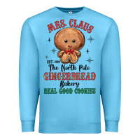 Ocean Blue mrs claus the north pole gingerbread bakery real g Premium Sweatshirt - MaliasSmallBusiness