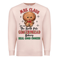 Pale Pink mrs claus the north pole gingerbread bakery real g Premium Sweatshirt - MaliasSmallBusiness