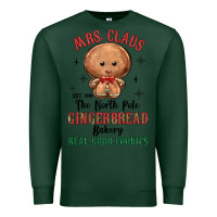 Sports Green mrs claus the north pole gingerbread bakery real g Premium Sweatshirt - MaliasSmallBusiness