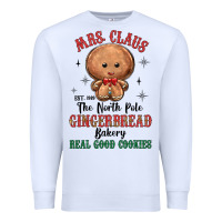White mrs claus the north pole gingerbread bakery real g Premium Sweatshirt - MaliasSmallBusiness