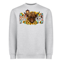 Heather Grey mom highland cow Heavyweight Sweatshirt - RacoonDesign