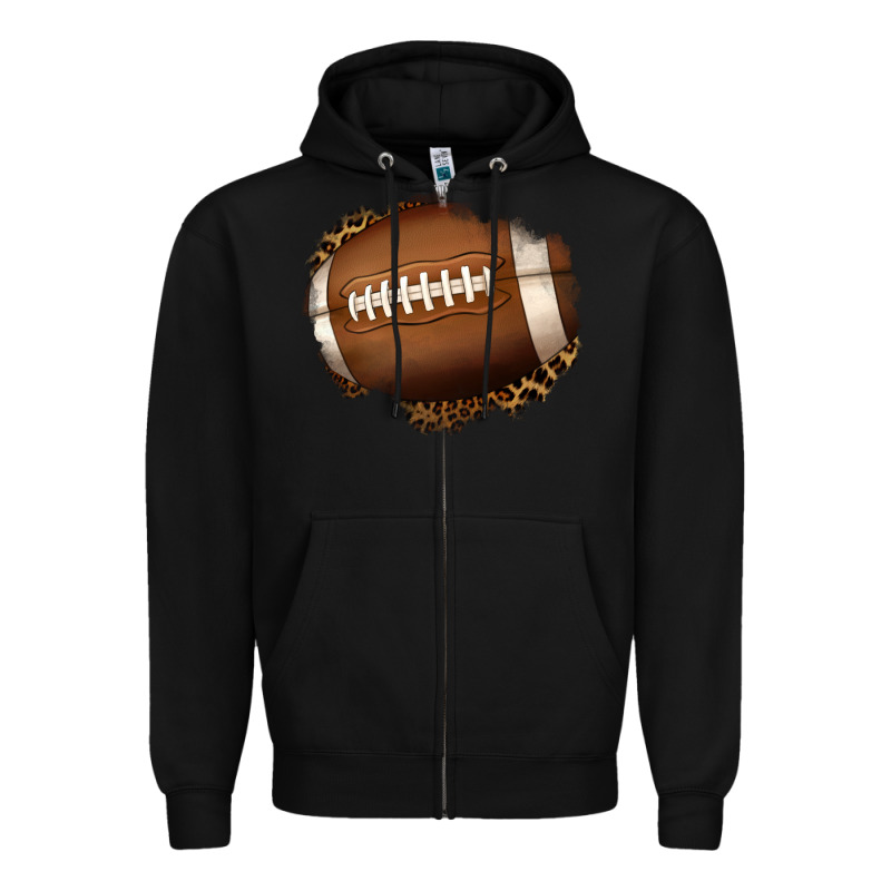 Leopard American Football Patch Zipper Hoodie by Jasminsmagicworld | Teevron