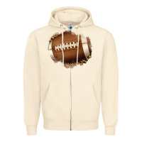 Sandshell leopard american football patch Zipper Hoodie - Jasminsmagicworld