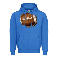 True Royal leopard american football patch Zipper Hoodie - Jasminsmagicworld