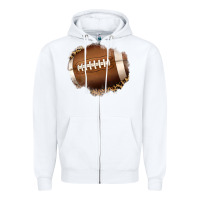 White leopard american football patch Zipper Hoodie - Jasminsmagicworld