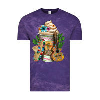 Cloud Purple mexican hot coffee cup Vintage Tee - FaDigitalArtStudio