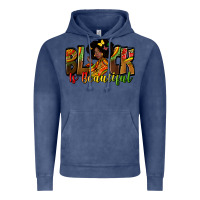 Vintage Denim Black is beautiful juneteenth Vintage Hoodie - Zillion Design Studio