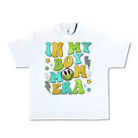 White in my boy mom era Urban Heavy Tee - JahusDesignShop