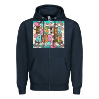 Navy Easter Day Nurse Zipper Hoodie - NancyCooperArtShop
