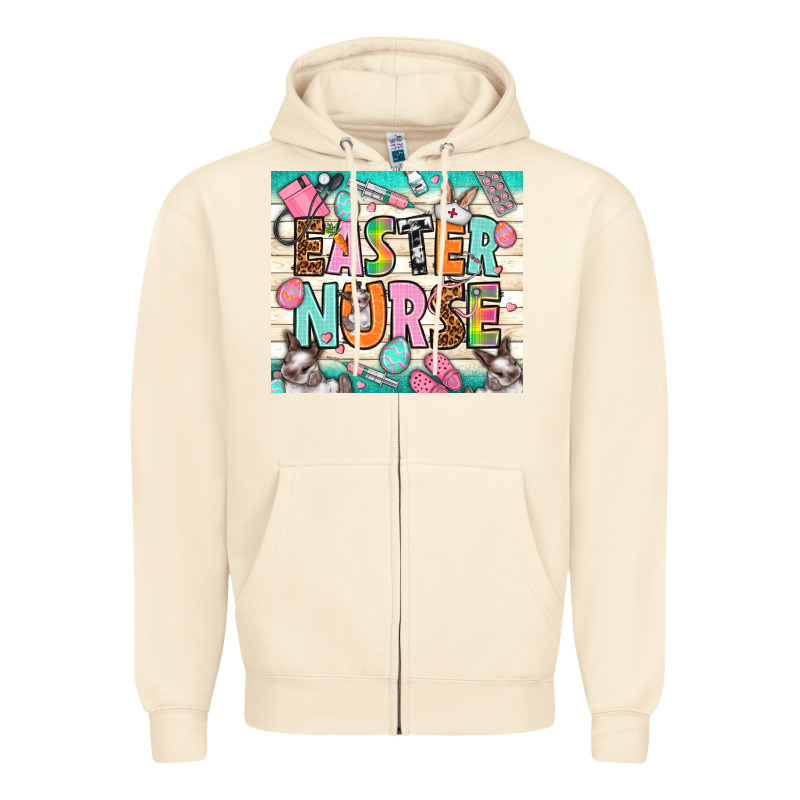 Easter Day Nurse Zipper Hoodie by NancyCooperArtShop | Teevron