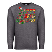 Charcoal Heather i believe in santa paws Premium Sweatshirt - MaliasSmallBusiness