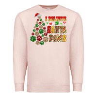 Pale Pink i believe in santa paws Premium Sweatshirt - MaliasSmallBusiness