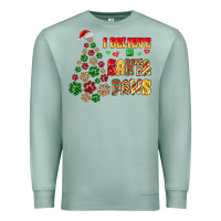 Seafoam i believe in santa paws Premium Sweatshirt - MaliasSmallBusiness