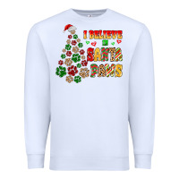 White i believe in santa paws Premium Sweatshirt - MaliasSmallBusiness