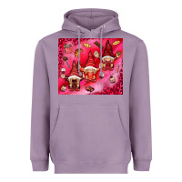 Lavender gnomies with food Heavyweight Hoodie - NancyCooperArtShop