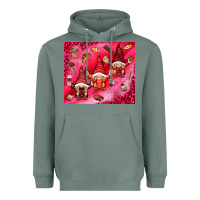Sage gnomies with food Heavyweight Hoodie - NancyCooperArtShop
