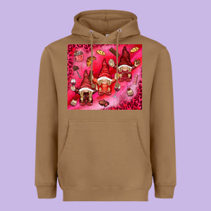 Gnomies With Food Heavyweight Hoodie Designed By Nancycooperartshop