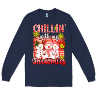 Navy chillin  with my red snowmies Long Sleeve Tee - AdoDesignShop