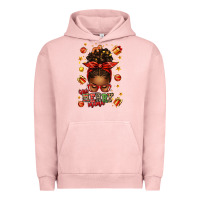 Pigment Salmon one merry mama christmas afro messy bun Urban Hoodie - texasbilliewilder