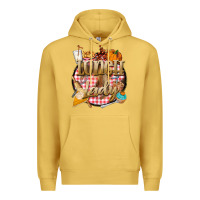 Antique Gold fall  lunch lady Premium Hoodie - BarkalooDesign