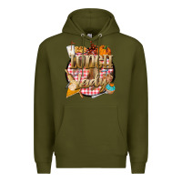 Army Green fall  lunch lady Premium Hoodie - BarkalooDesign