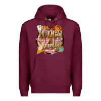 Burgundy fall  lunch lady Premium Hoodie - BarkalooDesign