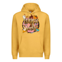 Mustard fall  lunch lady Premium Hoodie - BarkalooDesign