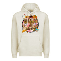 Oatmeal Heather fall  lunch lady Premium Hoodie - BarkalooDesign