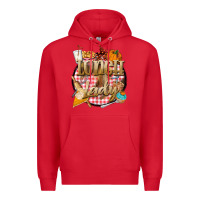 Red fall  lunch lady Premium Hoodie - BarkalooDesign
