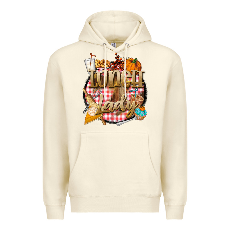 Fall  Lunch Lady Premium Hoodie by BarkalooDesign | Teevron