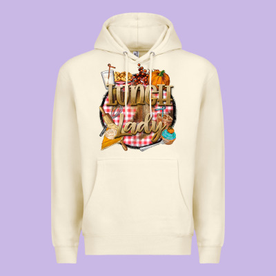Fall  Lunch Lady Premium Hoodie Designed By Barkaloodesign