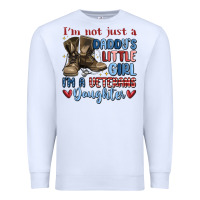 White i'm not just a daddy's little girl Premium Sweatshirt - MaliasSmallBusiness