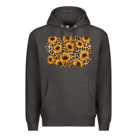 Smoke sunflower leopard background Premium Hoodie - AdoDesignShop