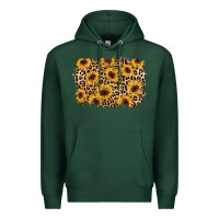 Sports Green sunflower leopard background Premium Hoodie - AdoDesignShop