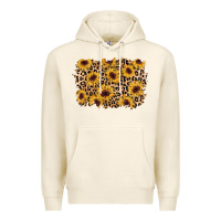 Tofu sunflower leopard background Premium Hoodie - AdoDesignShop