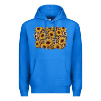 True Royal sunflower leopard background Premium Hoodie - AdoDesignShop