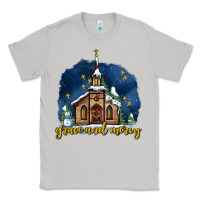 Moon Dust Christmas church and snow grace and mercy Classic Tee - AdoDesignShop