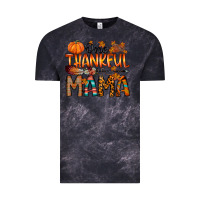 Cloud Black one thankful mama Vintage Tee - RacoonDesign