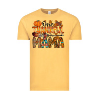 Vintage Mustard one thankful mama Vintage Tee - RacoonDesign