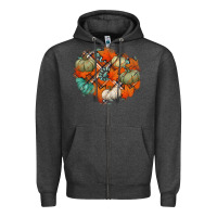 Charcoal Heather fall autumn patches Zipper Hoodie - Jasminsmagicworld