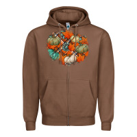 Chestnut fall autumn patches Zipper Hoodie - Jasminsmagicworld