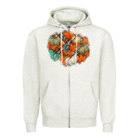 Oatmeal Heather fall autumn patches Zipper Hoodie - Jasminsmagicworld