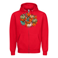 Red fall autumn patches Zipper Hoodie - Jasminsmagicworld