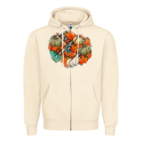 Sandshell fall autumn patches Zipper Hoodie - Jasminsmagicworld