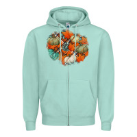 Seafoam fall autumn patches Zipper Hoodie - Jasminsmagicworld