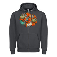 Smoke fall autumn patches Zipper Hoodie - Jasminsmagicworld
