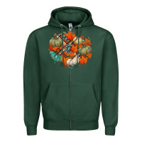 Sports Green fall autumn patches Zipper Hoodie - Jasminsmagicworld