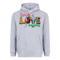 Heather Grey teach love inspire Heavyweight Hoodie - NancyCooperArtShop