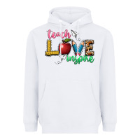 White teach love inspire Heavyweight Hoodie - NancyCooperArtShop